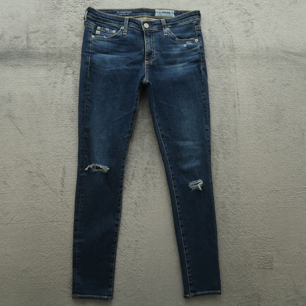 Adriano Goldschmied AG Women's Size 27R Blue Low-Rise Legging Ankle 28" Inseam